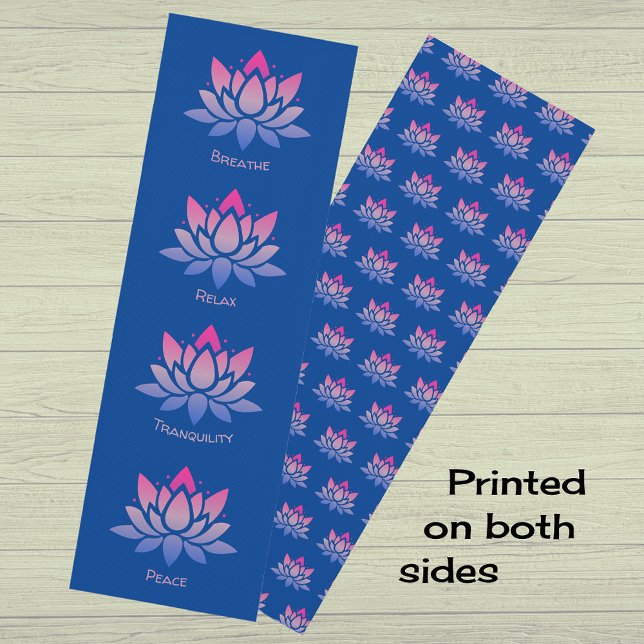 Esterilla De Yoga Doble cara rosa azul de flores de Lotus (Subido por el creador)