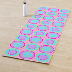 Esterilla De Yoga Donuts Lilac Y Turquesa Con Llenado En Rosa