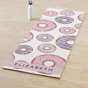 Esterilla De Yoga Donuts rosados, Donuts morados, salpicaduras, tu n