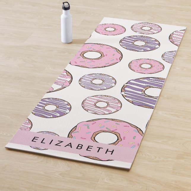 Esterilla De Yoga Donuts rosados, Donuts morados, salpicaduras, tu n (In situ)