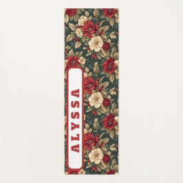 Esterilla De Yoga Double Sided, Floral & Diagonal Stripes