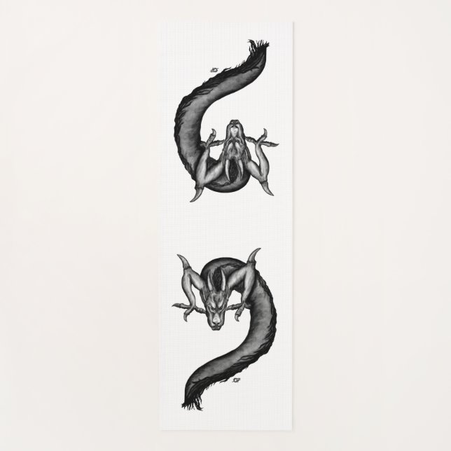Esterilla De Yoga Dragón al estilo del tatuaje (Anverso)