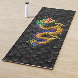 Esterilla De Yoga Dragón chino de oro