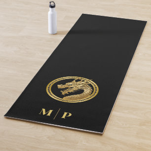Esterilla De Yoga Dragón de oro personalizado-Monograma-
