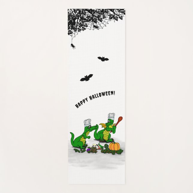 Esterilla De Yoga Dragones - ¡Feliz Halloween! Hoy cocinaré (Anverso)