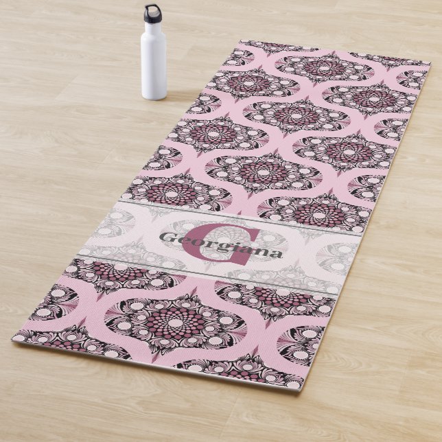 Esterilla De Yoga Dusky Rosa personalizada Cherry Blossom Mandala (In situ)