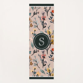 Esterilla De Yoga Dusty Rosa Boho Floral acuarela