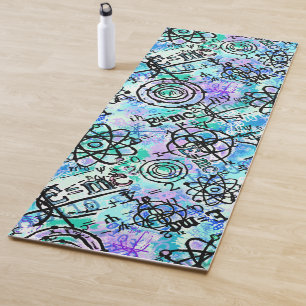 Esterilla De Yoga Ecuaciones físicas azul geek