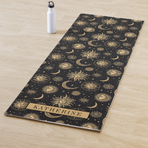 Esterilla De Yoga Ejercicio de la estrella de luna de sol celestial 