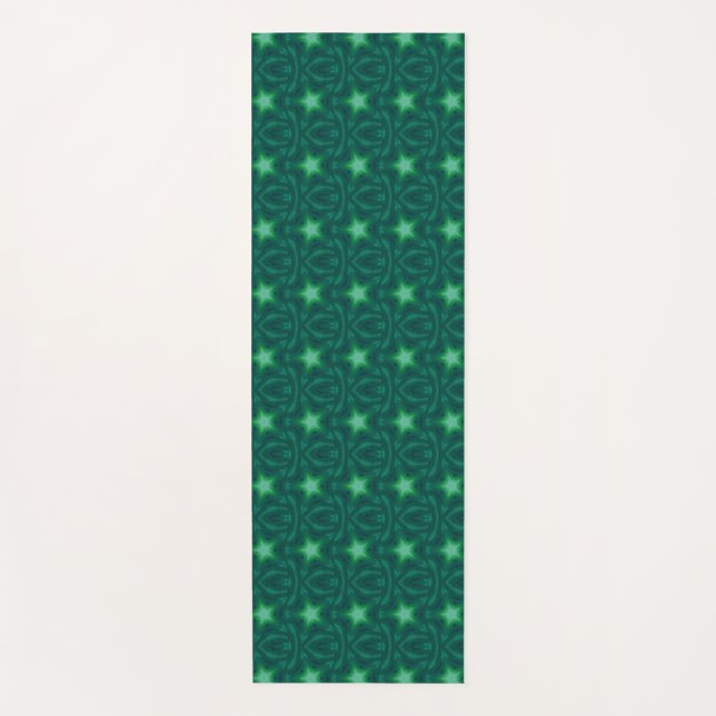 Esterilla De Yoga ejercicio de la estrella verde esmeralda (Anverso)