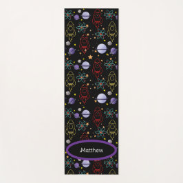 Esterilla De Yoga Ejercicio del espacio retro personalizado