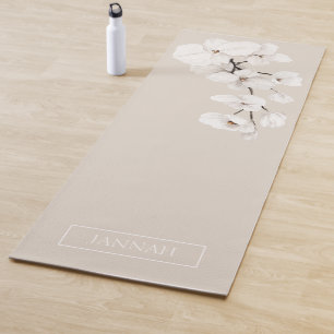 Esterilla De Yoga Ejercicio del nombre de los orquídeas florales bei