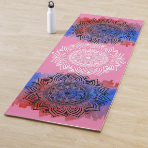 Esterilla De Yoga Ejercicio Mandala de sublimación de color de agua