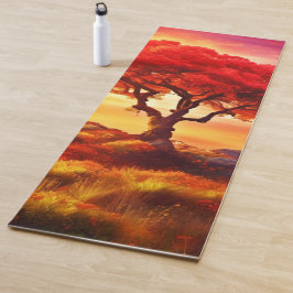 Esterilla De Yoga El arte del árbol de la vida brillante