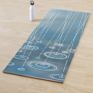 Esterilla De Yoga El clima azul lluvioso
