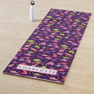 Esterilla De Yoga El dinosaurio de la acuarela personalizado embroma