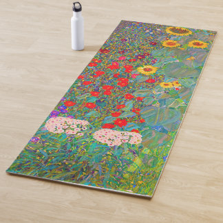 Esterilla De Yoga El jardín de la granja Gustav Klimt con girasoles