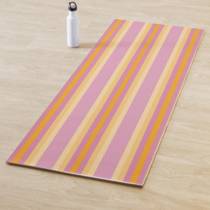 Esterilla De Yoga El naranja rosado raya B