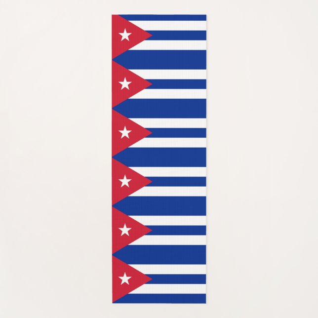 Esterilla De Yoga El yoga patriótico compite con la bandera de Cuba (Anverso)