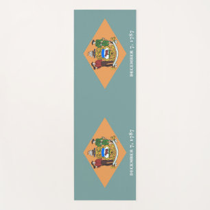 Esterilla De Yoga El yoga patriótico compite con la bandera de Delaw