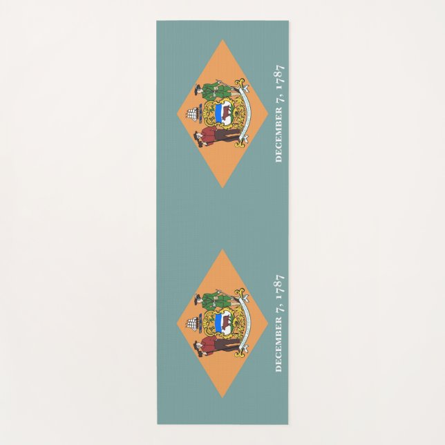 Esterilla De Yoga El yoga patriótico compite con la bandera de Delaw (Anverso)
