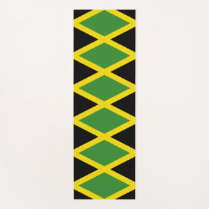 Esterilla De Yoga El yoga patriótico compite con la bandera de Jamai