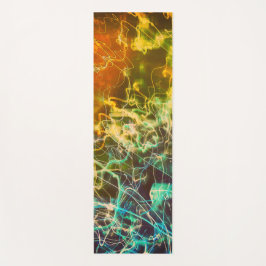 Esterilla De Yoga Electric Light Lines Gradient Abstract.