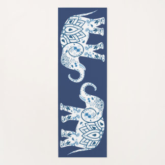 Esterilla De Yoga Elefantes blancos azules