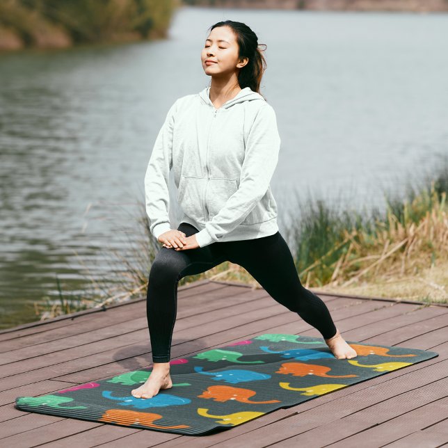 Esterilla De Yoga elefantes coloridos (Subido por el creador)