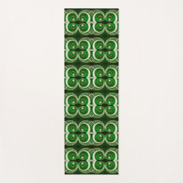 Esterilla De Yoga Elegant white green mirrored spiral pattern