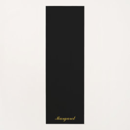 Esterilla De Yoga Elegante alfombra negra de yoga personalizada con