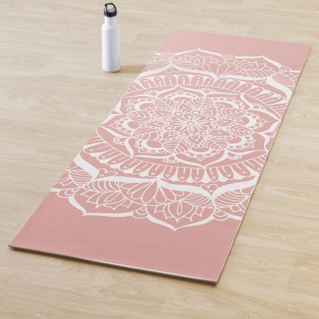 Esterilla De Yoga Elegante Boho Rosa Gold Mandala (In situ)