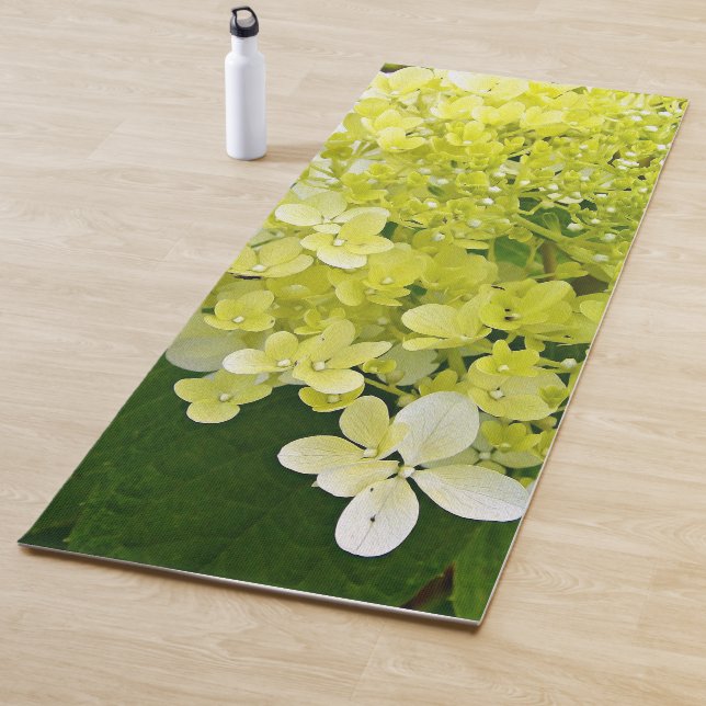 Esterilla De Yoga Elegante Chartreuse Green Limelight Hydrangea (In situ)