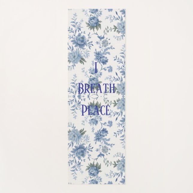 Esterilla De Yoga Elegante Chinoiserie Blue Toile (Anverso)