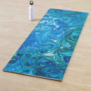Esterilla De Yoga Elegante Crazy Lace Agate 2 - Blue Aqua