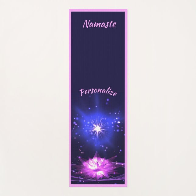 Esterilla De Yoga Elegante Crystal Lotus Flor Zen Yoga Namaste (Anverso)