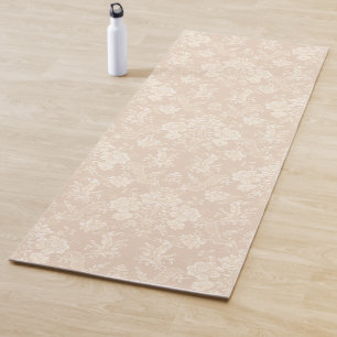 Esterilla De Yoga Elegante Damasco-Crema floral de Moda romántica
