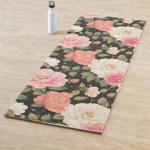 Elegante floral Noir Pastel floral Rosas de marfil