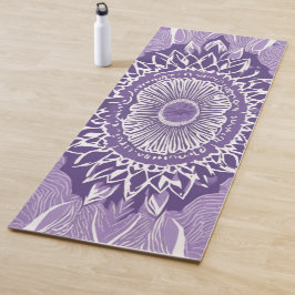 Esterilla De Yoga **Elegante Mandala de Violeta Alfombra de Yoga
