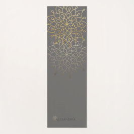 Esterilla De Yoga Elegante Mandala Gold Gray personalizado (1 lado)