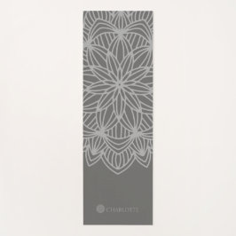Esterilla De Yoga Elegante Mandala Gray personalizado (1 lado)