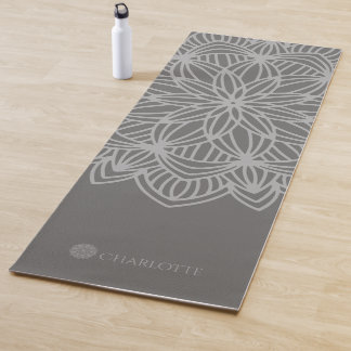 Esterilla De Yoga Elegante Mandala Gray personalizado (1 lado)