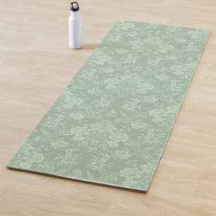 Esterilla De Yoga Elegante Moda romántica, Damasco floral y verde s