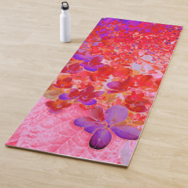 Esterilla De Yoga Elegante morado y Naranja Limelight Hydrangea