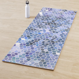 Esterilla De Yoga Elegante mosaico azul hielo