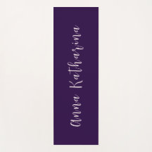 Elegante Nombre de Script Violeta Sólida Profunda