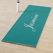 Elegante nombre Verde azulado personalizado yoga m