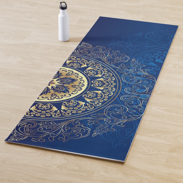 Esterilla De Yoga Elegante patrón azul Mandala patrón yoga mate! (In situ)