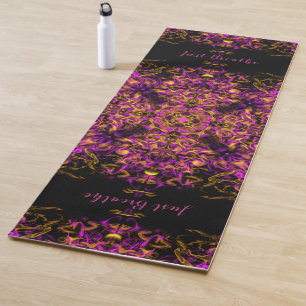 Esterilla De Yoga Elegante patrón boho retro rosa inspirador  