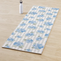 Elegante patrón de Hortensia Azul con franja Gris